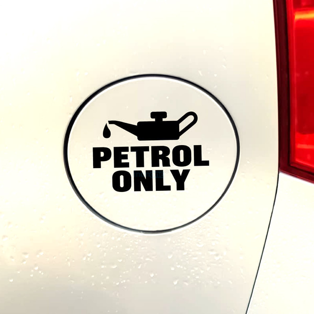 indnone® Petrol Jug Logo Sticker for Car. Car Sticker Stylish Fuel Lid | Black Color Standard Size