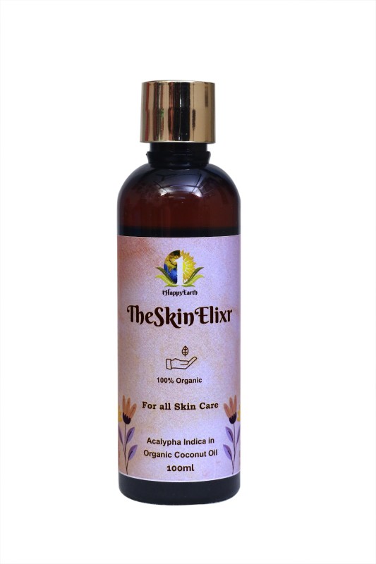 HappyEarth's   'TheSkinElixr ' 100 ml for  All Skin Care – Relief from All types of skin problems and provides pain relief – Organic Handmade Herbal Oil