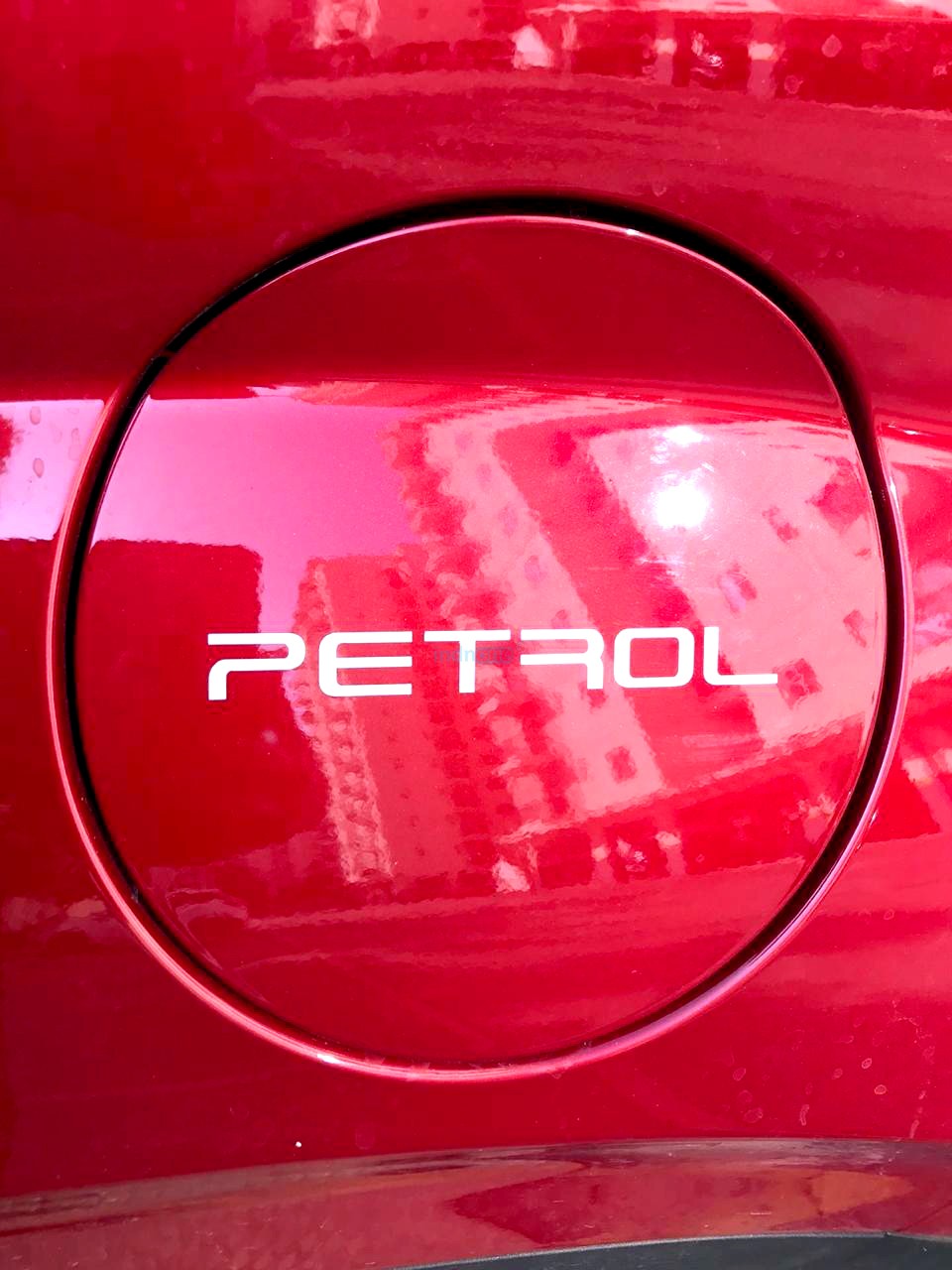 indnone® Petrol Logo Sticker for Car Waterproof PVC Vinyl Decal Sticker | White Color Standard Size