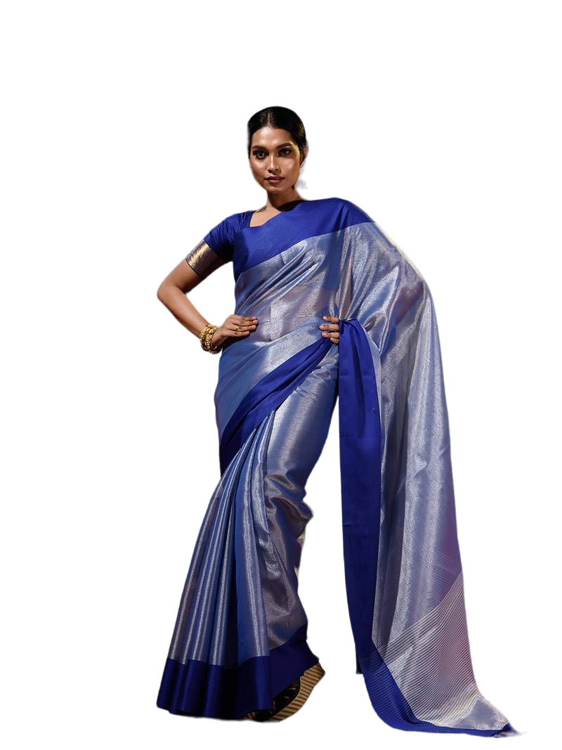 Tissue Saree / Ethnic Wear / Pretty Blue tissue saree / Tradtional wedding wear collection