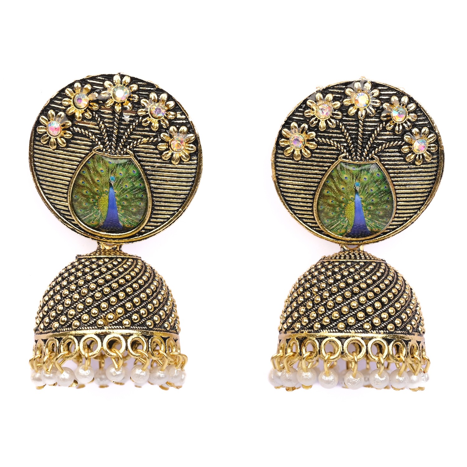 Peacock Design Jumka for Women - Exquisite Ethnic Elegance for All Occasions"