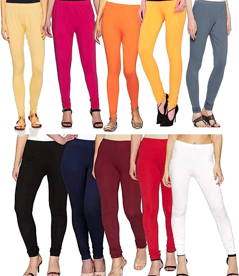 Trendy Women Solid Cotton Lycra Super Quality Ankle Length Leggings combo  of 2-cacanhphuclong.com.vn