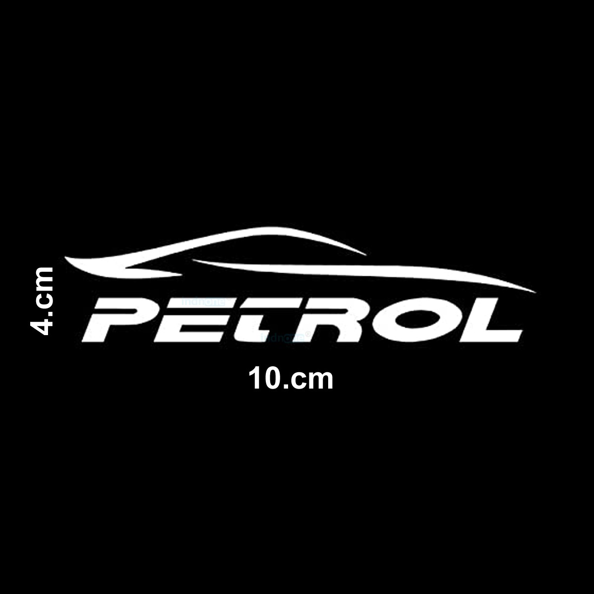 indnone® Car  Petrol Logo Sticker for Car. Car Sticker Stylish Fuel Lid | White Color Standard Size