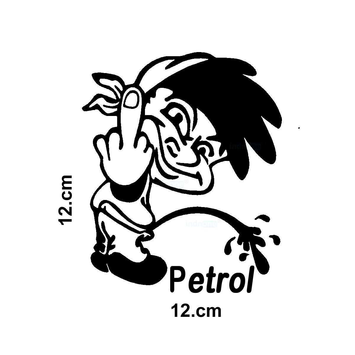indnone® Funny Boy Petrol Logo Sticker for Car. Car Sticker Stylish Fuel Lid |Black Standard Size