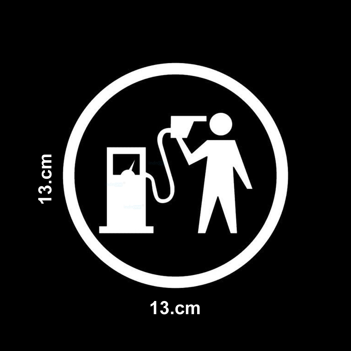 indnone® Shoot Petrol Logo Sticker for Car. Car Sticker Stylish Fuel Lid | Whit Standard Size