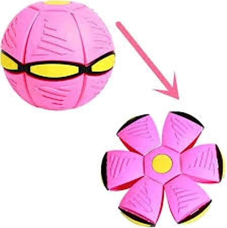 Flying Saucer Ball, Enchantment Ball, Frisbee Twisting Ball, Distortion Light UFO, Deformity Sorcery Football Level Toss Ball, with Drove Light Flying Toys Parent-Youngster Toy (pink)